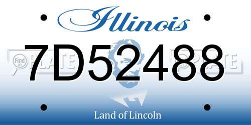 7D52488 Illinois License Plate