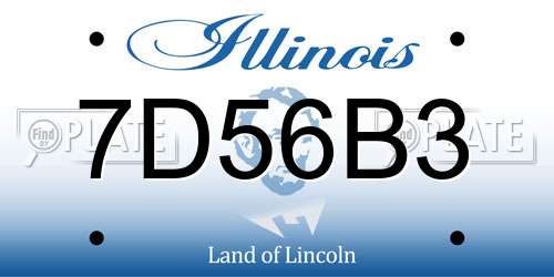7D56B3 Illinois License Plate