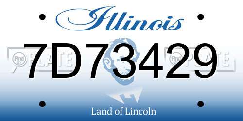 7D73429 Illinois License Plate