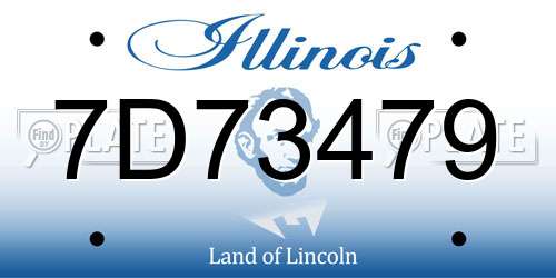 7D73479 Illinois License Plate