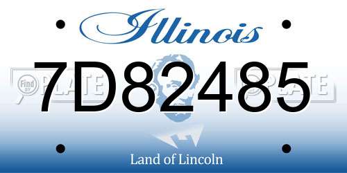 7D82485 Illinois License Plate