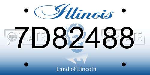 7D82488 Illinois License Plate