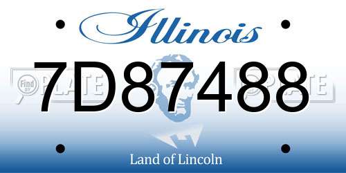 7D87488 Illinois License Plate