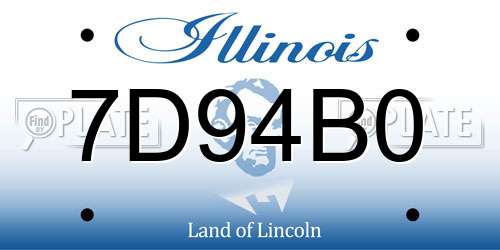 7D94B0 Illinois License Plate