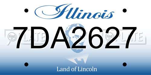 7DA2627 Illinois License Plate