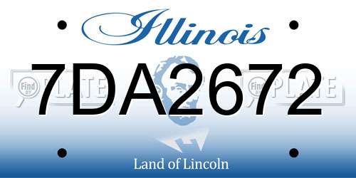 7DA2672 Illinois License Plate