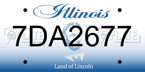 7DA2677 Illinois License Plate
