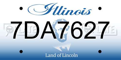 7DA7627 Illinois License Plate