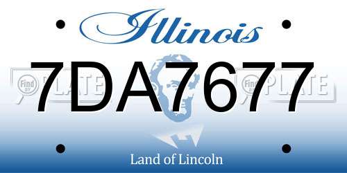 7DA7677 Illinois License Plate