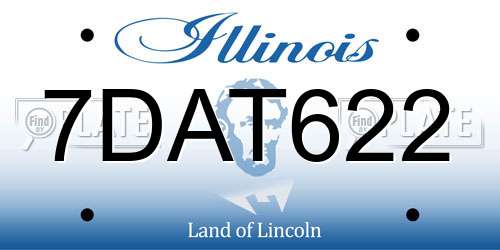7DAT622 Illinois License Plate