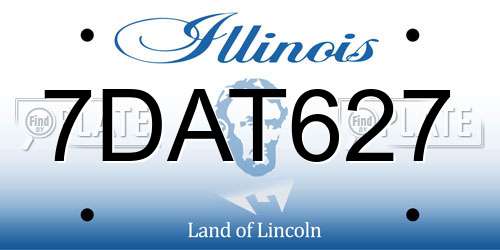 7DAT627 Illinois License Plate