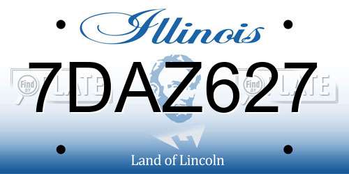 7DAZ627 Illinois License Plate
