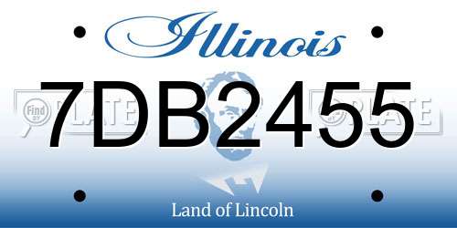 7DB2455 Illinois License Plate