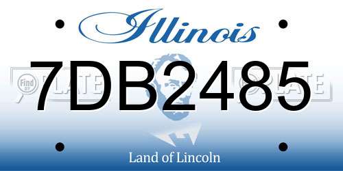 7DB2485 Illinois License Plate