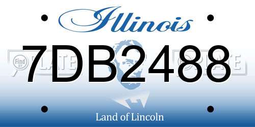 7DB2488 Illinois License Plate