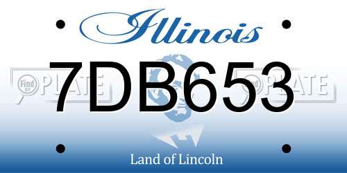 7DB653 Illinois License Plate