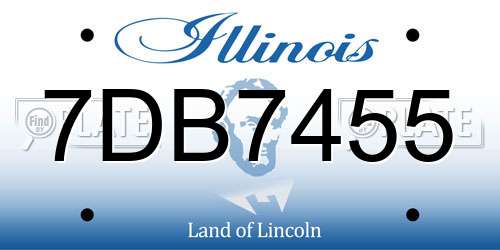 7DB7455 Illinois License Plate