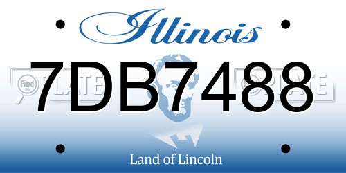 7DB7488 Illinois License Plate