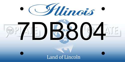 7DB804 Illinois License Plate