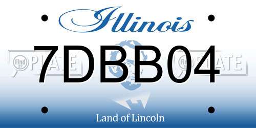 7DBB04 Illinois License Plate