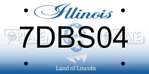 7DBS04 Illinois License Plate