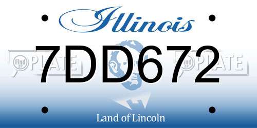 7DD672 Illinois License Plate