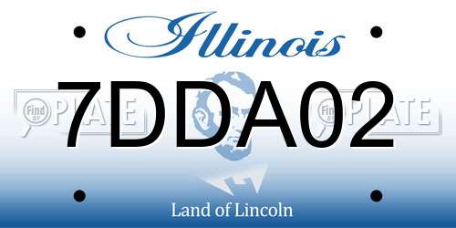7DDA02 Illinois License Plate