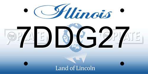 7DDG27 Illinois License Plate
