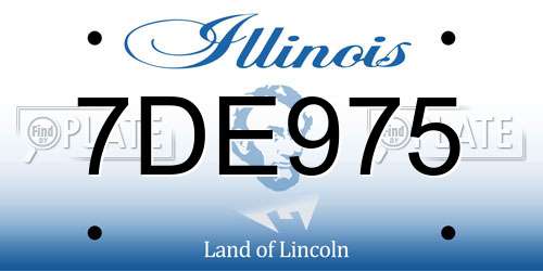 7DE975 Illinois License Plate