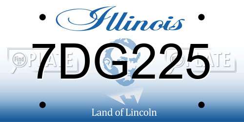 7DG225 Illinois License Plate