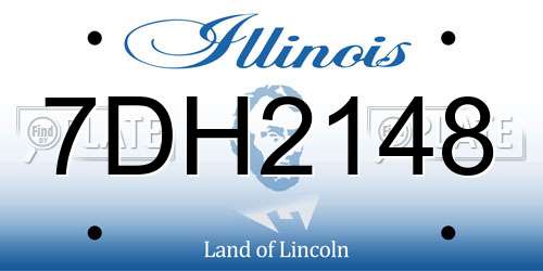 7DH2148 Illinois License Plate