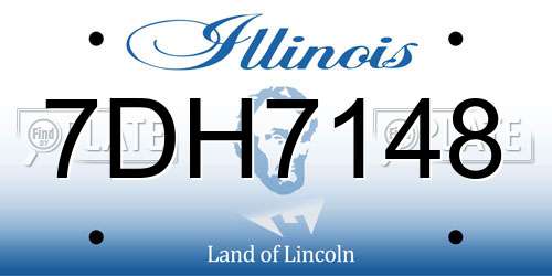 7DH7148 Illinois License Plate