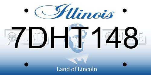 7DHT148 Illinois License Plate