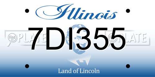 7DI355 Illinois License Plate