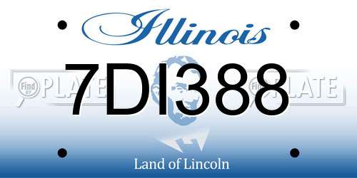 7DI388 Illinois License Plate