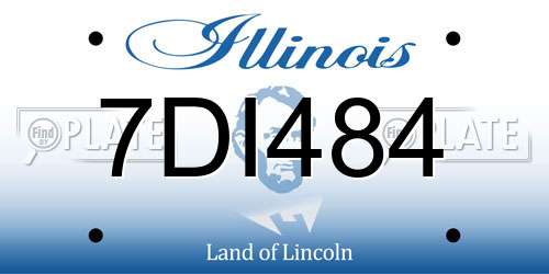 7DI484 Illinois License Plate
