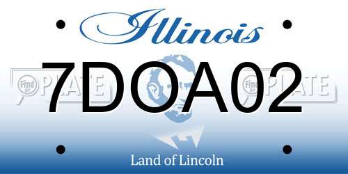 7DOA02 Illinois License Plate