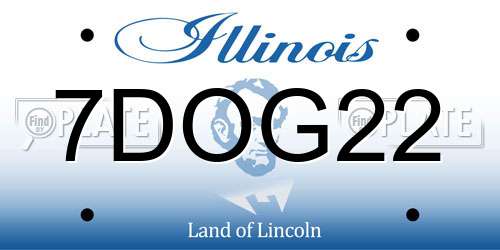 7DOG22 Illinois License Plate