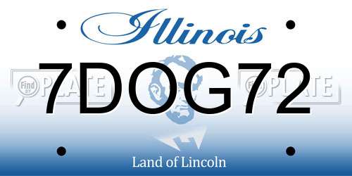 7DOG72 Illinois License Plate
