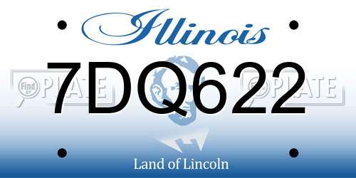 7DQ622 Illinois License Plate