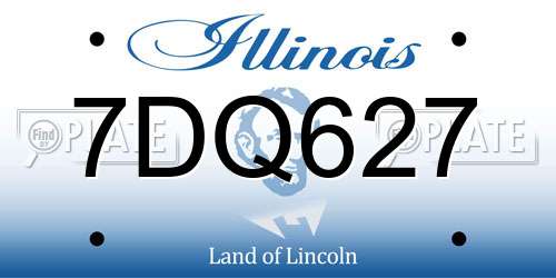 7DQ627 Illinois License Plate