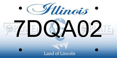 7DQA02 Illinois License Plate