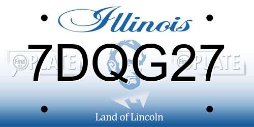 7DQG27 Illinois License Plate
