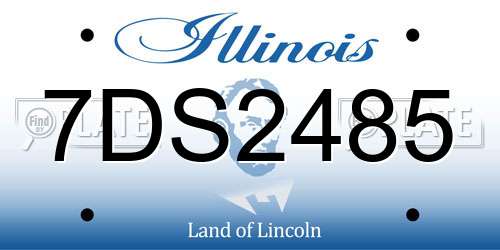 7DS2485 Illinois License Plate