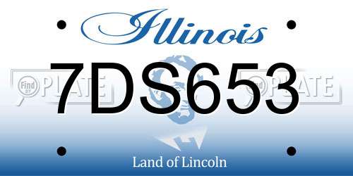 7DS653 Illinois License Plate