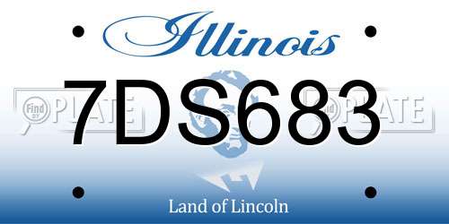 7DS683 Illinois License Plate