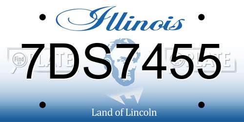 7DS7455 Illinois License Plate