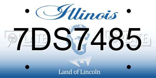 7DS7485 Illinois License Plate