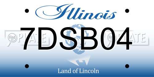 7DSB04 Illinois License Plate