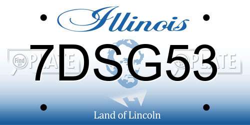 7DSG53 Illinois License Plate